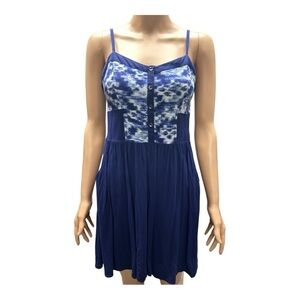Express - EC - Blue Patterned Dress Size Medium
